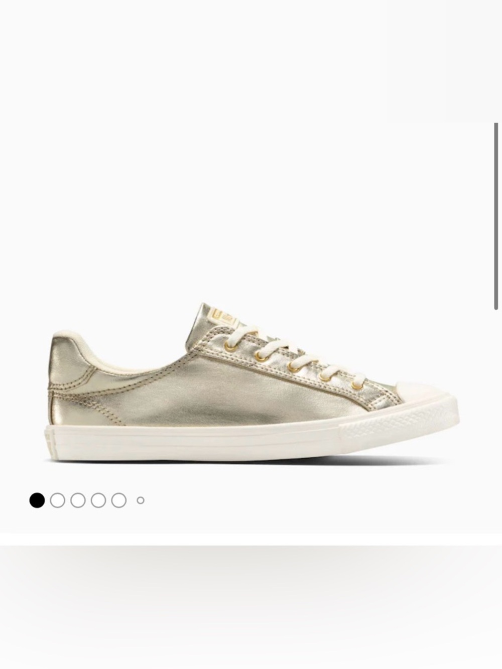 New 7 gold converse all star chuck Taylor low top sneakers shoes trainers lucky - Picture 3 of 11